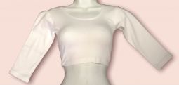 Long sleeve Stretch Choli WHITE